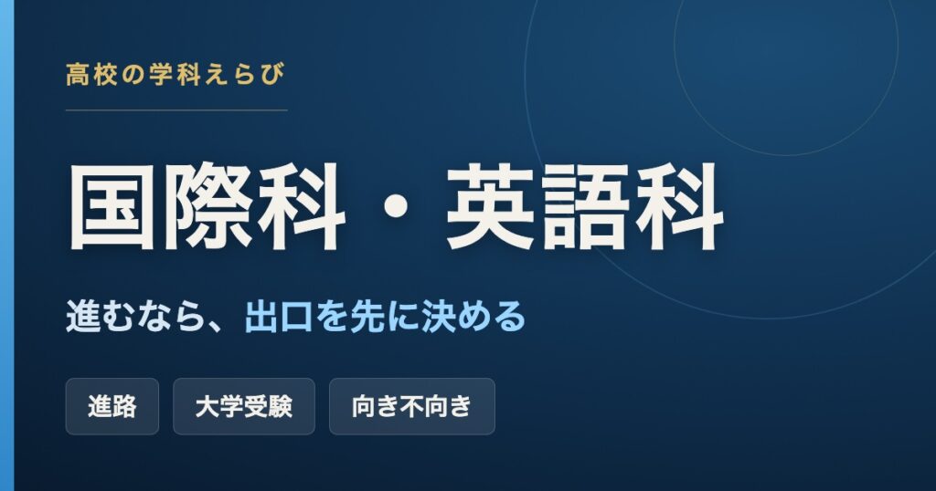 高校の国際科・英語科の進路と大学受験を解説する記事のアイキャッチ