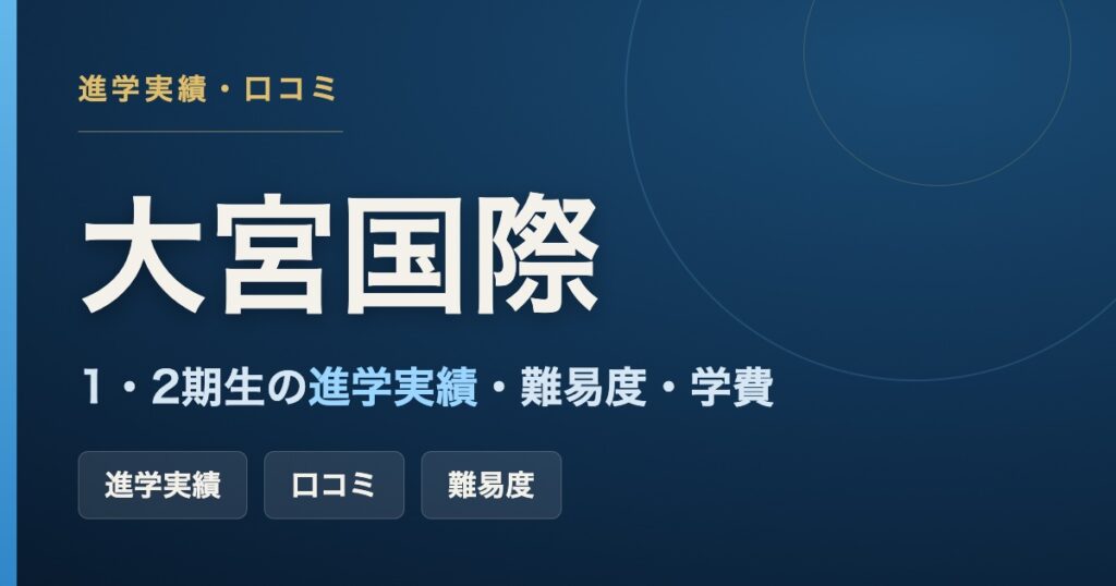 大宮国際中等教育学校の進学実績・入学難易度・在校生の口コミをまとめた記事のアイキャッチ画像