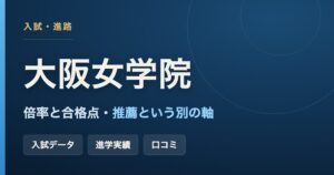 大阪女学院中学・高校の入試倍率と合格点、推薦を軸にした進学実績、口コミをまとめた記事のアイキャッチ画像