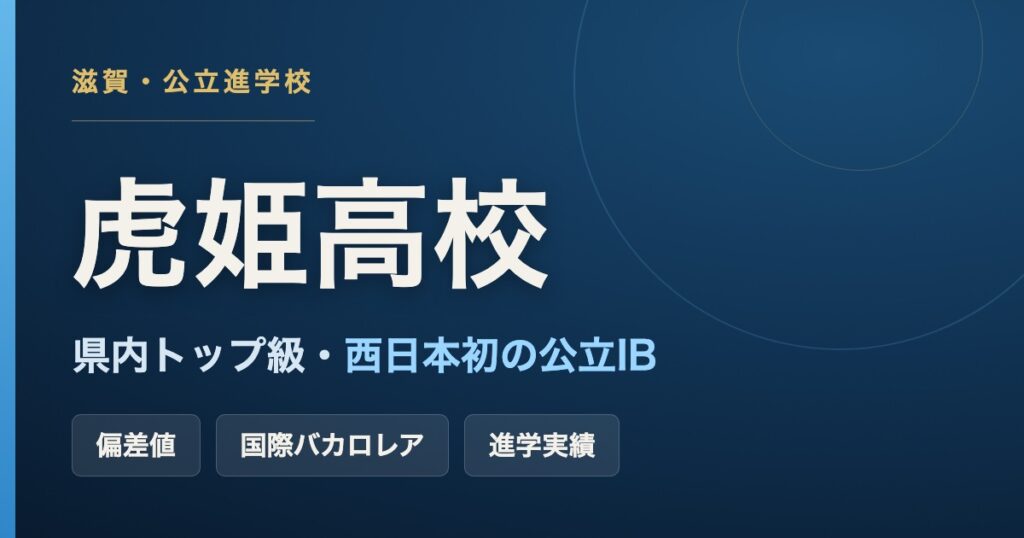 虎姫高校（滋賀県立虎姫高等学校）の偏差値・国際バカロレア・進学実績まとめ（2026年版）